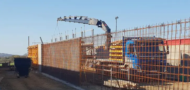 Réalisation armature mur béton